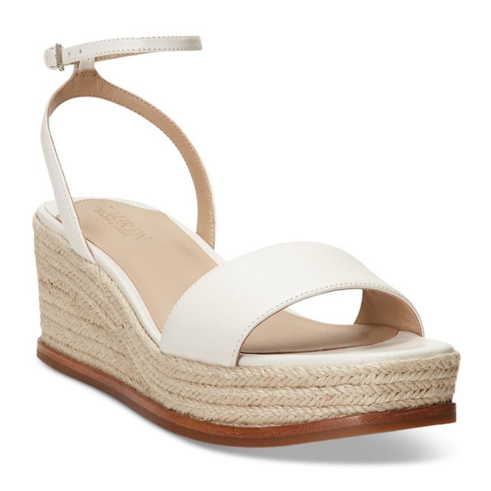 Lauren Ralph Lauren Women's Leona Espadrille Platform Wedge Sandals Size 10